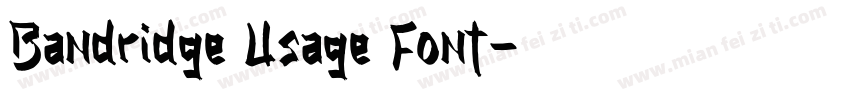 Bandridge Usage Font字体转换